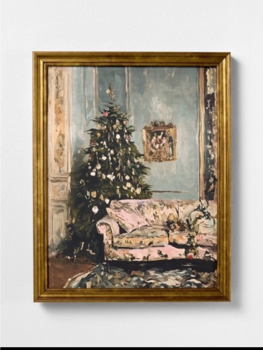Threshold x Studio McGee 11”x14” Moody Christmas Scene Framed Wall Art